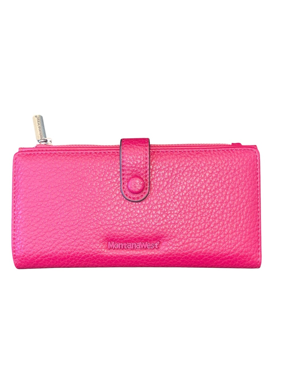 Montana West Hot Pink Pebbled Leather Wallet